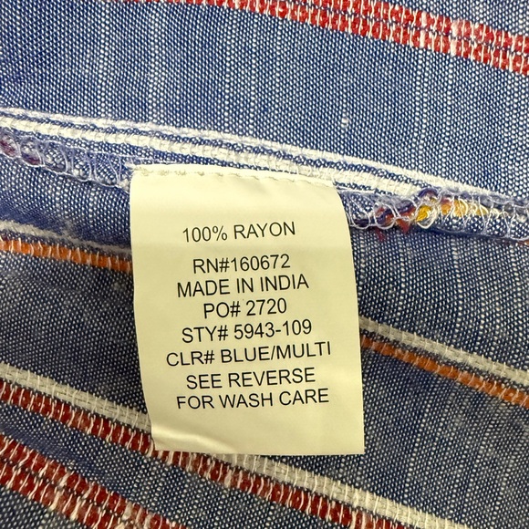 Blue Island Striped Multicolor Wrap Cover Up Dress XS Boho Beach EUC - Picture 4 of 7